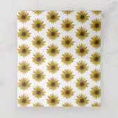 シンプルひまわり実質結婚植物学 プレイスカード (内部開封)