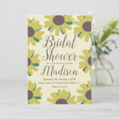 シンプルひまわり縁どブライダルシャワー 招待状 (スタンド正面)