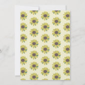 シンプルひまわり縁どブライダルシャワー 招待状 (裏面)