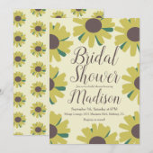 シンプルひまわり縁どブライダルシャワー 招待状 (正面/裏面)