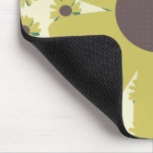 シンプルひまわり花模様黄色 マウスパッド (コーナー)
