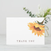 シンプルひまわりII葬式 サンキューカード (スタンド正面)