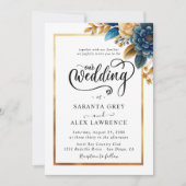 シンプルひま結婚フラワー 招待状 (正面)