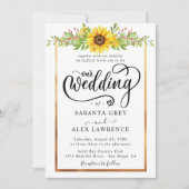 シンプルひま結婚フラワー 招待状 (正面)