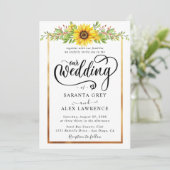 シンプルひま結婚フラワー 招待状 (スタンド正面)