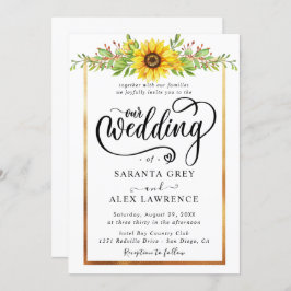 シンプルひま結婚フラワー 招待状