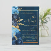 シンプルひま結婚フラワー 招待状 (スタンド正面)