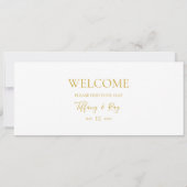 シンプルぶら下がったエレガント金ゴールドの座席図のヘッダー (裏面)