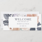 シンプルぶら下がった素朴フローラの座席図のヘッダー (裏面)