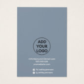 シンプルほこりっぽいブルーミニマルジュエリーイヤリング表示 (裏面)