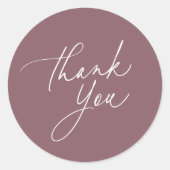 シンプルほこりっぽい梅の書道台本ありがとう ラウンドシール (正面)