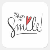 シンプルまだかわいらし私にスマイルシールを作る スクエアシール (正面)