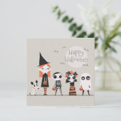 シンプルまだエレガントハローウィンパーティ | 招待状 (スタンド正面)