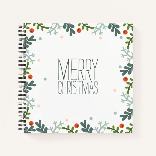 シンプルまだクリスマスエレガントリースゲストブック ノートブック (正面)