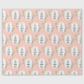 シンプルも可愛い赤ちゃんシャワーピンク ラッピングペーパー (フラット)