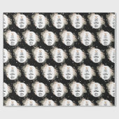 シンプルも可愛い赤ちゃんシャワーブラックグリッター ラッピングペーパー (フラット)