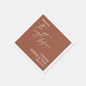 シンプルようこそ前夜にテラコッタ スタンダードカクテルナプキン (角)