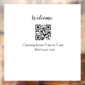シンプルようこそ開くウェルカムバーコードQR追加の名前 ウィンドウサイン (シート2)