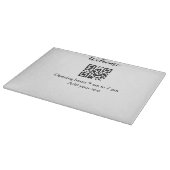 シンプルようこそ開くウェルカムバーコードQR追加の名前 カッティングボード (角)