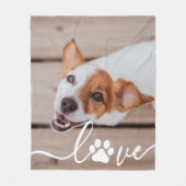 シンプルよくはしゃぐモダンポーシエレガントックPet写真 フリースブランケット (正面)