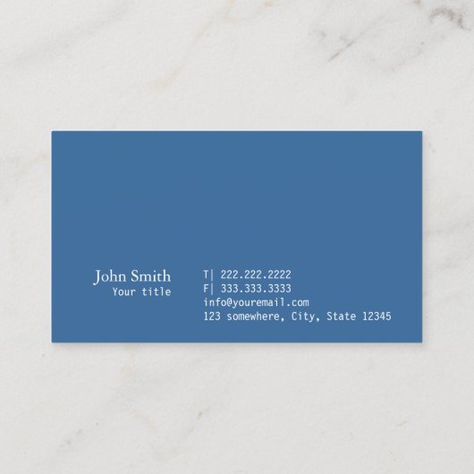 シンプルアイコンヴィンテージ青色光学名刺 名刺 (裏面)