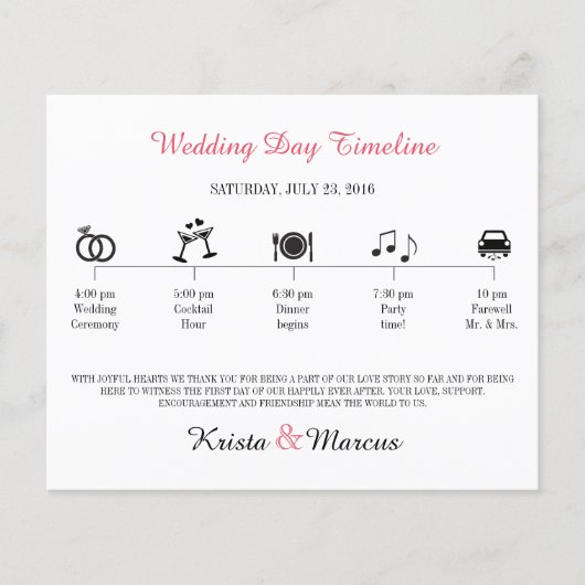シンプルアイコン結婚のタイムライン (正面)