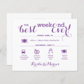 シンプルアイコン結婚の週末の日程 (正面/裏面)
