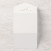 シンプルアイボリーとタンモダン結婚ズ オールインワン招待状 (外側)