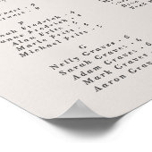 シンプルアイボリーの結婚座席表 ポスター (角)