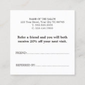 シンプルアイボリーエレガント白黒金ゴールドハート 紹介カード (裏面)