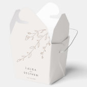 シンプルアイボリーニュートラル結婚植物学 フェイバーボックス (オープン)