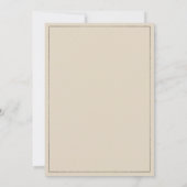 シンプルアイボリーピンクフローラカップル結婚写真 招待状 (裏面)