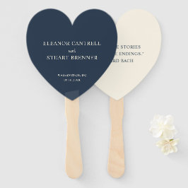 シンプルアイボリーブルー引用文結婚ズ ハンドファン