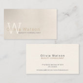 シンプルアイボリーモダンプロフェッショナル 名刺 (正面/裏面)