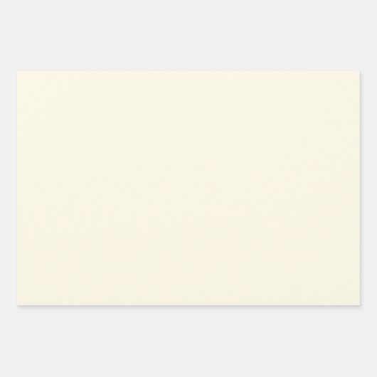 シンプルアイボリーレッドグリーンカラー無地のトリオ ラッピングペーパーシート (正面)