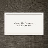 シンプルアイボリー伝統的プロフェッショナル弁護士 名刺