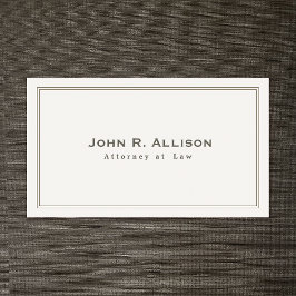 シンプルアイボリー伝統的プロフェッショナル弁護士 名刺