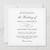 シンプルアエレガントイブンスクエア結婚式招待状 招待状 (正面)