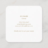 シンプルアクアブルーシーホース名刺 スクエア名刺 (裏面)