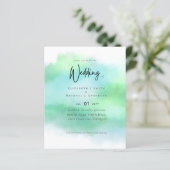 シンプルアクアブルーモダンフェードグリ結婚ーン (スタンド正面)