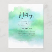 シンプルアクアブルーモダンフェードグリ結婚ーン (正面)