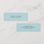 シンプルアクアブルーリネンプロフェッショナル スキニー名刺 (正面/裏面)