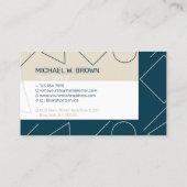 シンプルアクアミニマルベージュジオメトリック 名刺 (裏面)