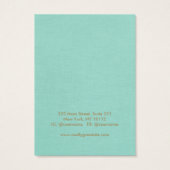 シンプルアクアモダンブルーネックレスディスプレイカード (裏面)