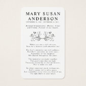 シンプルアコーン写真記念カード (裏面)