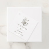 シンプルアコーン&ピネコン秋の結婚式 フェイバータグ (インサイチュ)
