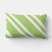 シンプルアップル緑ストライプ ランバークッション (裏面)