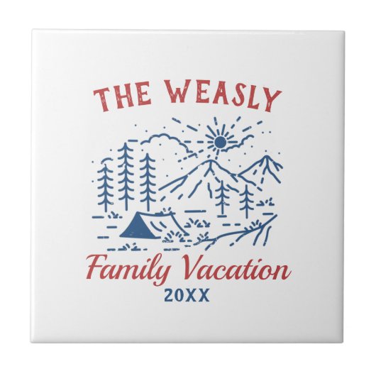 シンプルアドベンチャーキャンピングファミリーロードトリップスローP タイル (正面)