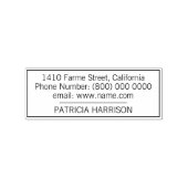 シンプルアドレス情報のク連絡リアル ラバースタンプ (押印)