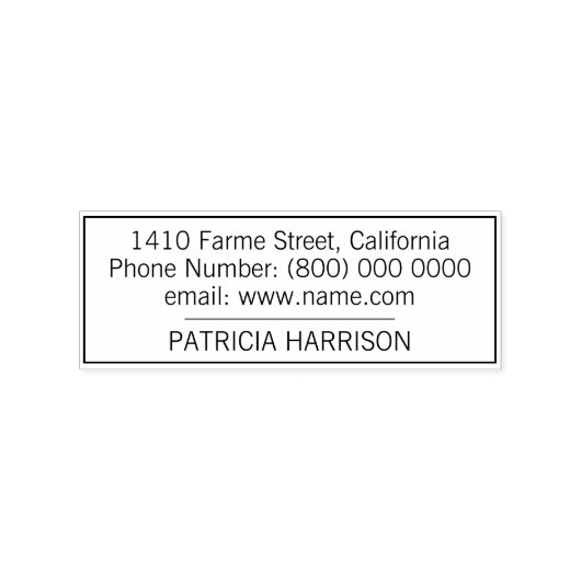 シンプルアドレス情報のク連絡リアル ラバースタンプ (インプリント)